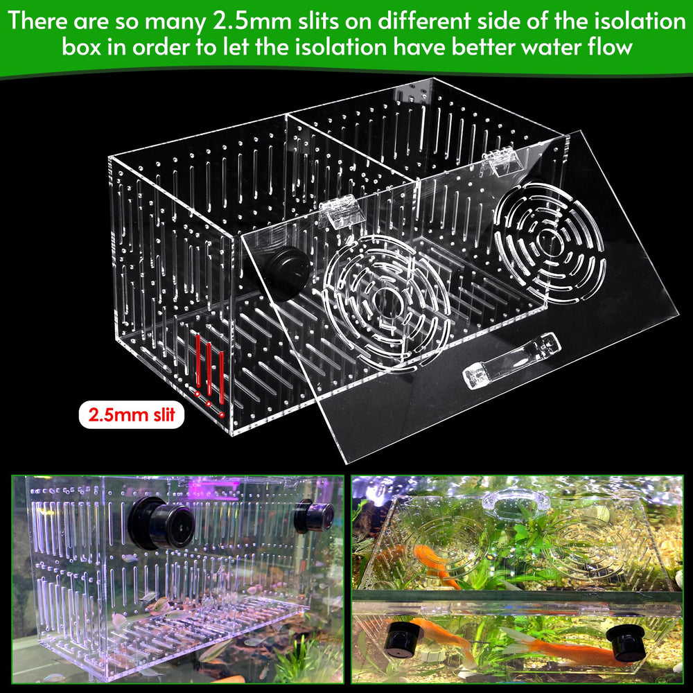 Orifices d'alimentation en haut et poignées du couvercle, pratique avec Aquarium Choice.