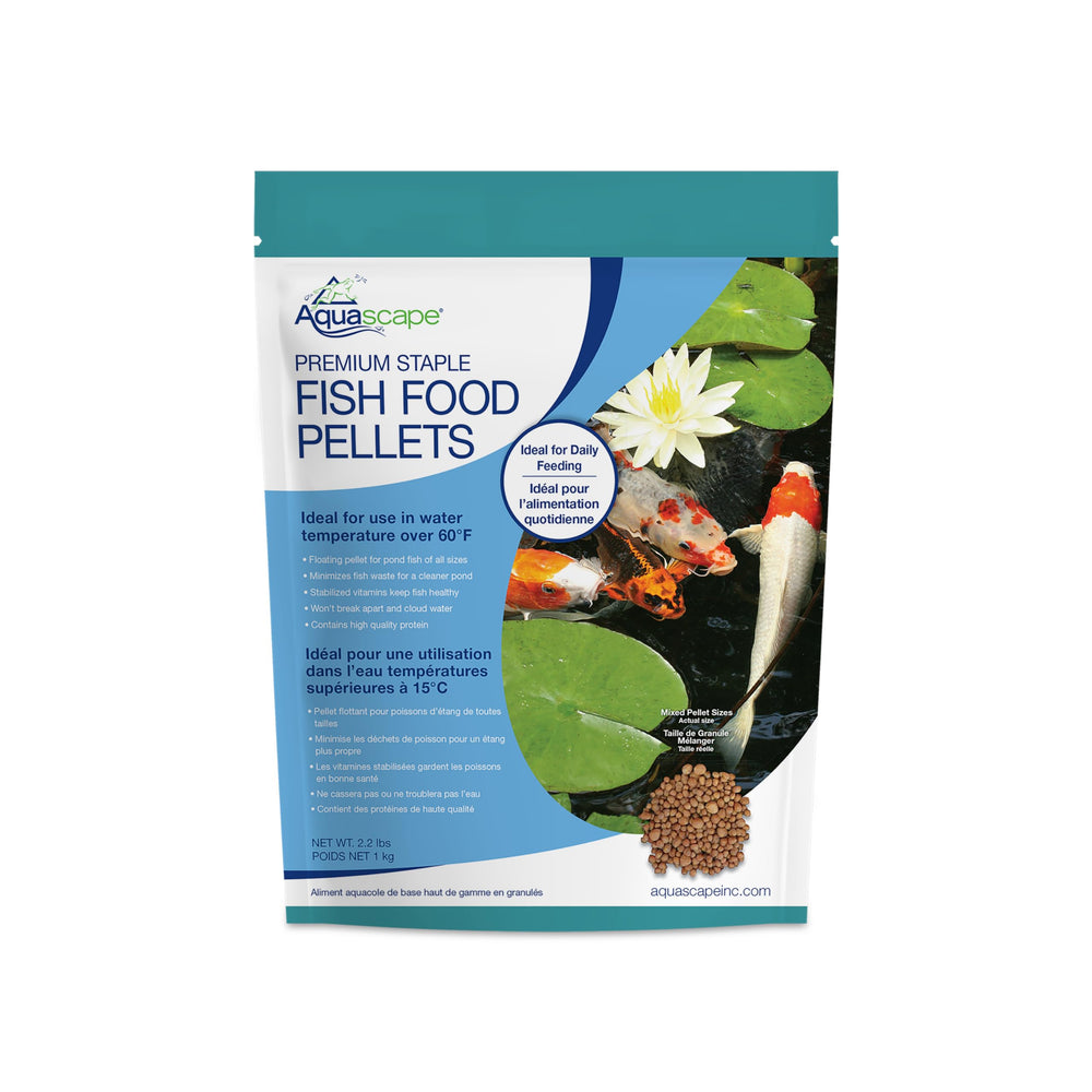 Aquascape pellets étang mélangés, nourriture flottante pour poissons de toutes tailles.