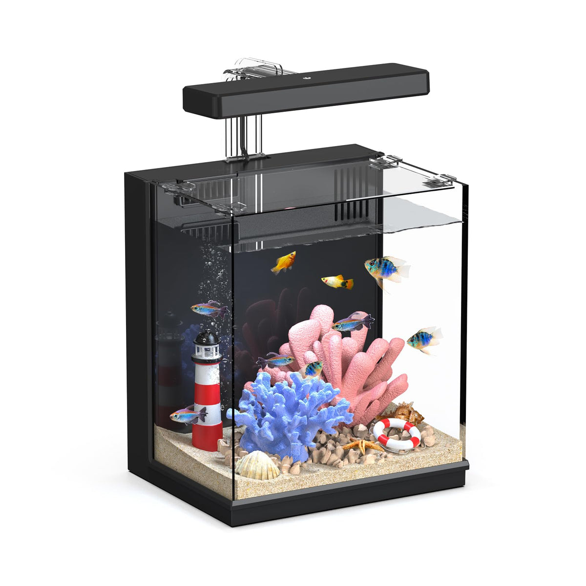 AQUASMITH Beta: vue frontale du bac, allure compacte pour espaces réduits.