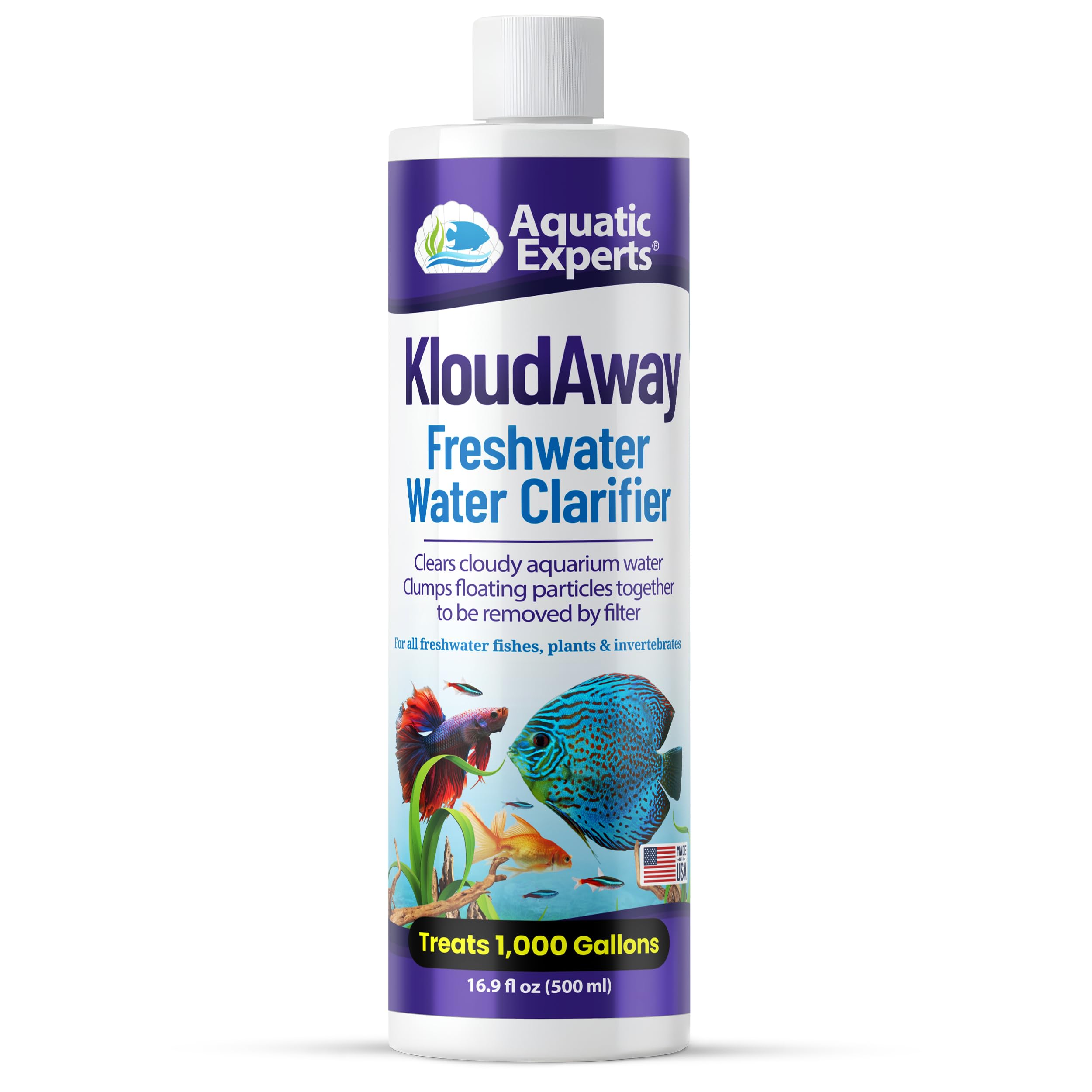 KloudAway d'Aquatic Experts : eau claire après traitement, particules agrégées pour filtration