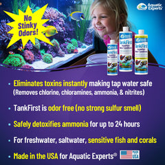 TankFirst – versement rapide pour eau sans chloramines et ammoniac.