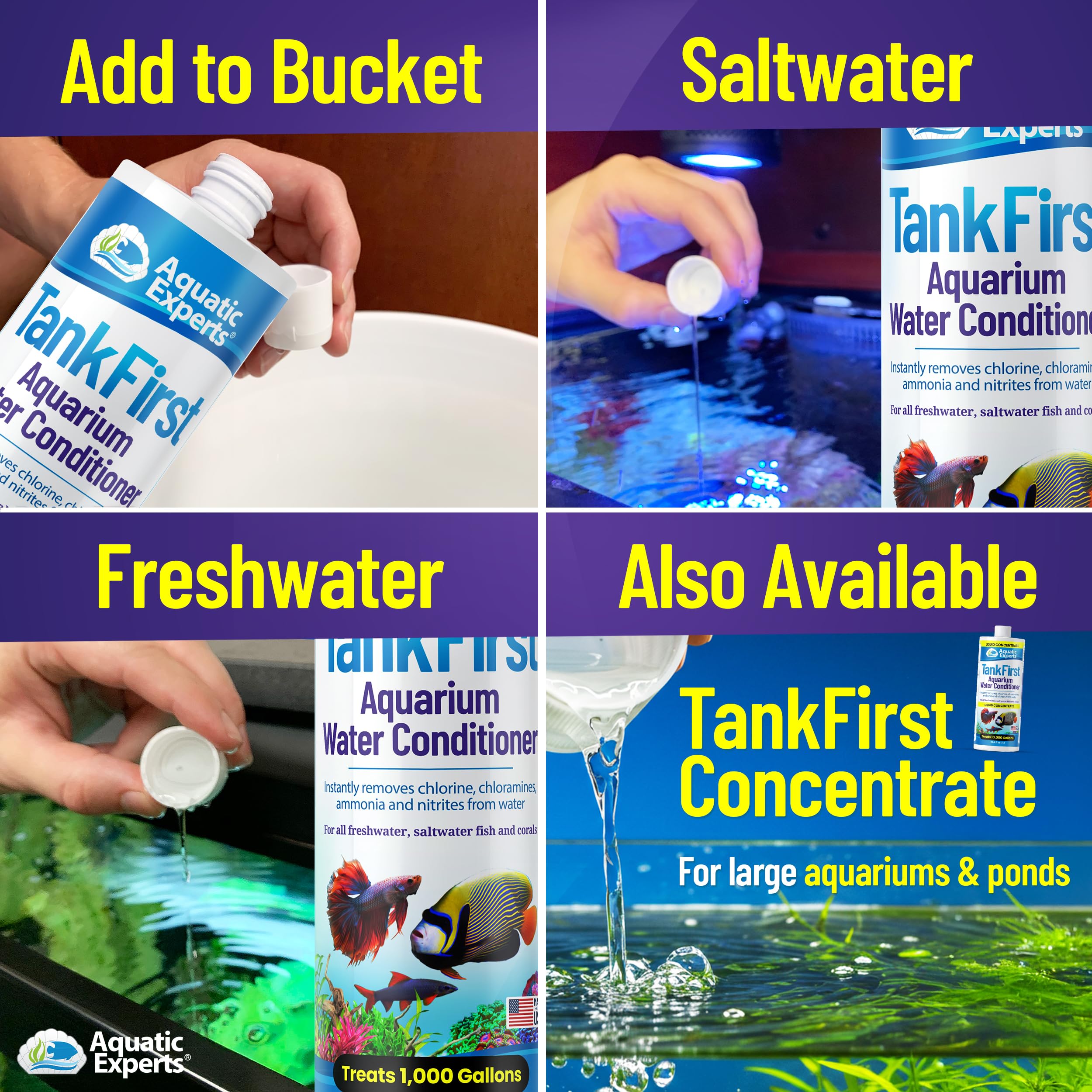TankFirst – formule sans odeur pour une expérience d'aquarium plus agréable.