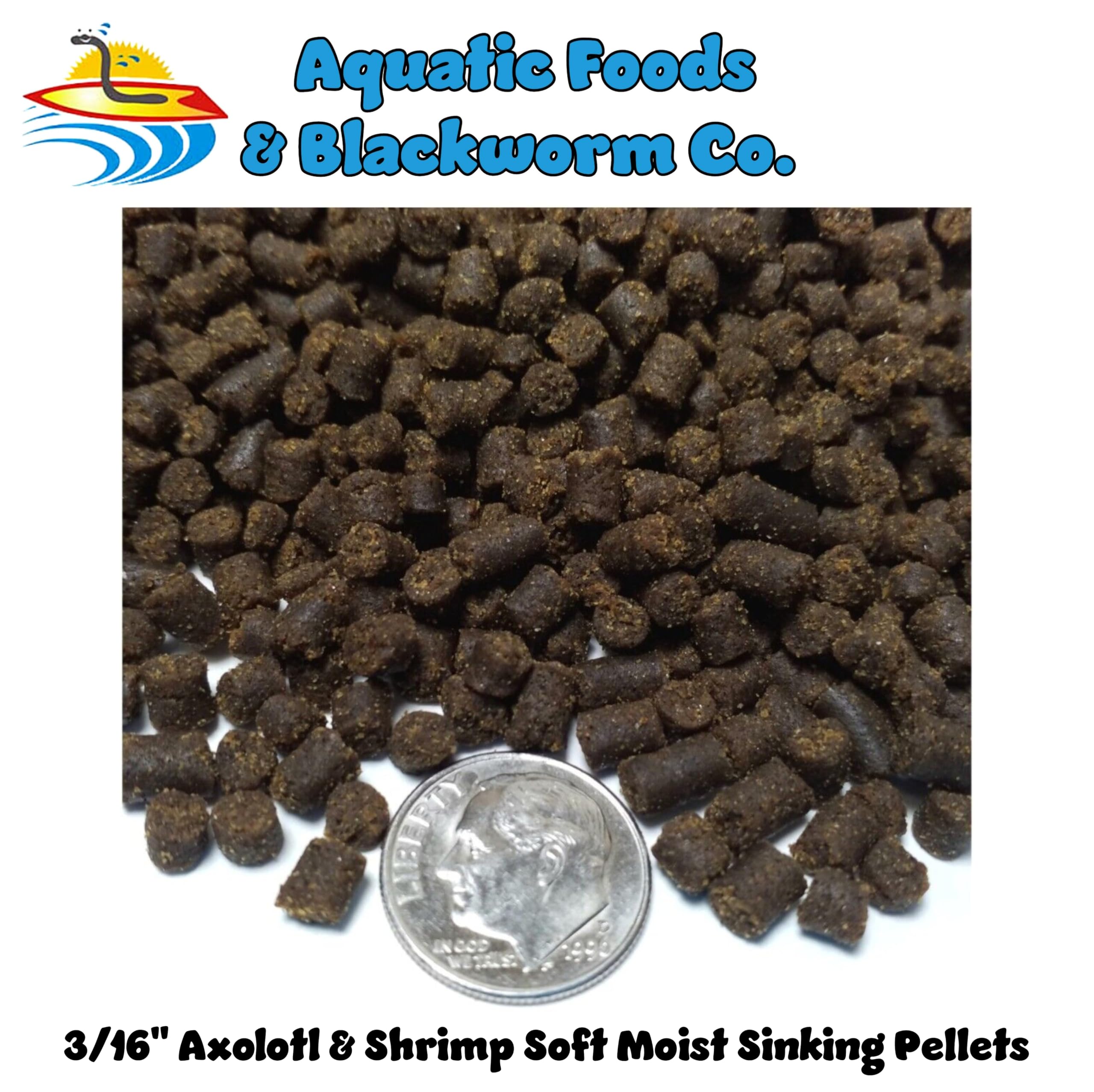 Texture humide et homogène des pellets pour axolotl Aquatic Foods Inc.