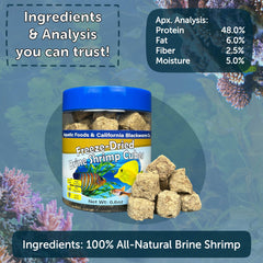 Aquatic Foods Inc. cubes flottants, conservation pratique en bocal.