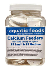 Disque calcium Aquatic Foods Inc. petit pour crevettes, favorise croissance et teinte naturelle.