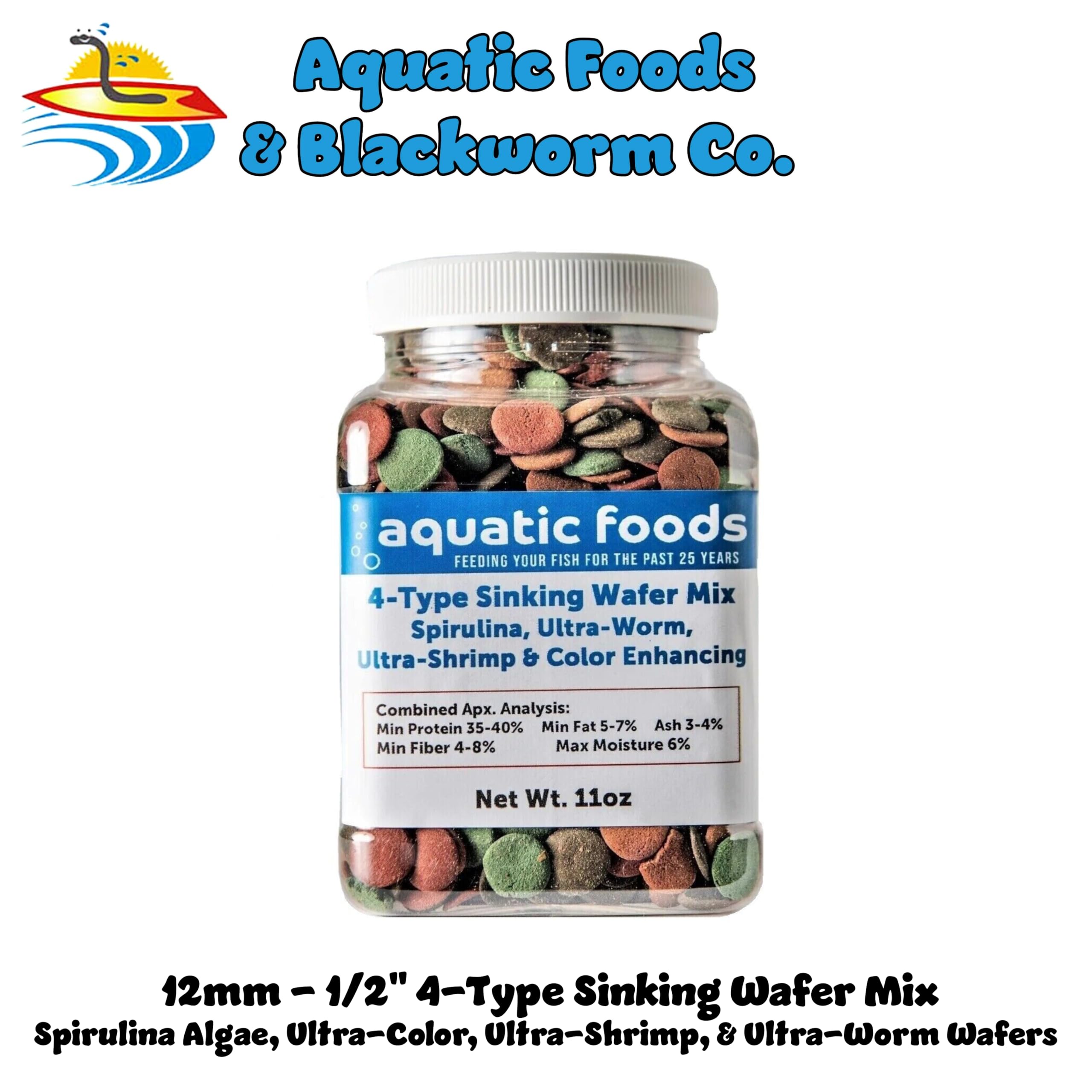 Galettes coulantes Ultra-Ver Aquatic Foods Inc pour vers et poissons.