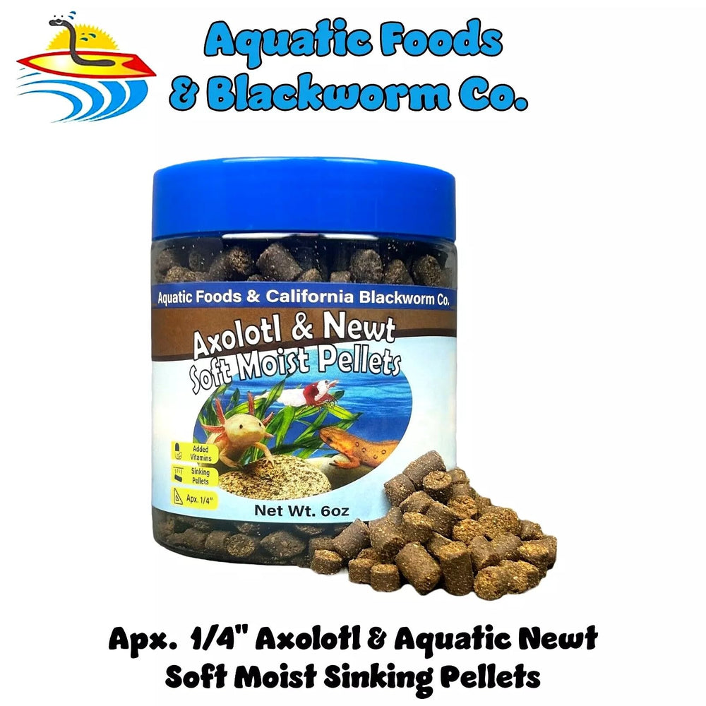 Pellets axolotl humides et coulants – alimentation fond adaptée.