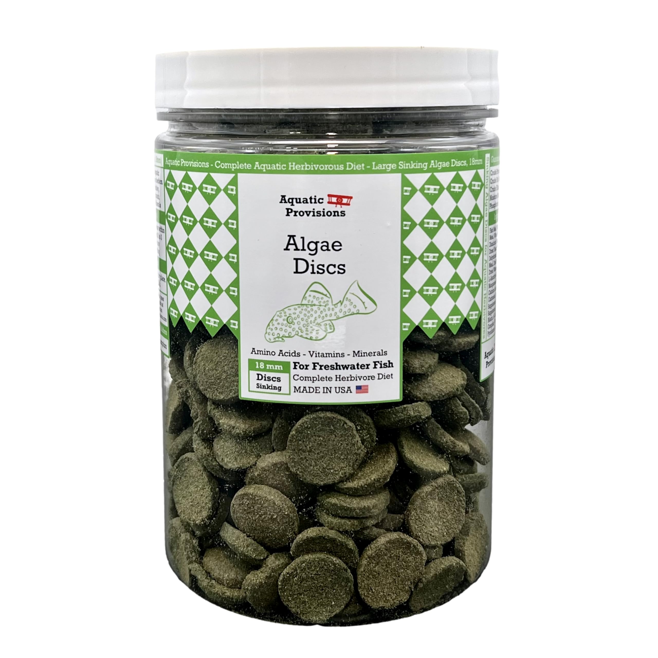 Aquatic Provisions galettes-algue-16oz, alimentation complète pour algivores d’eau douce.