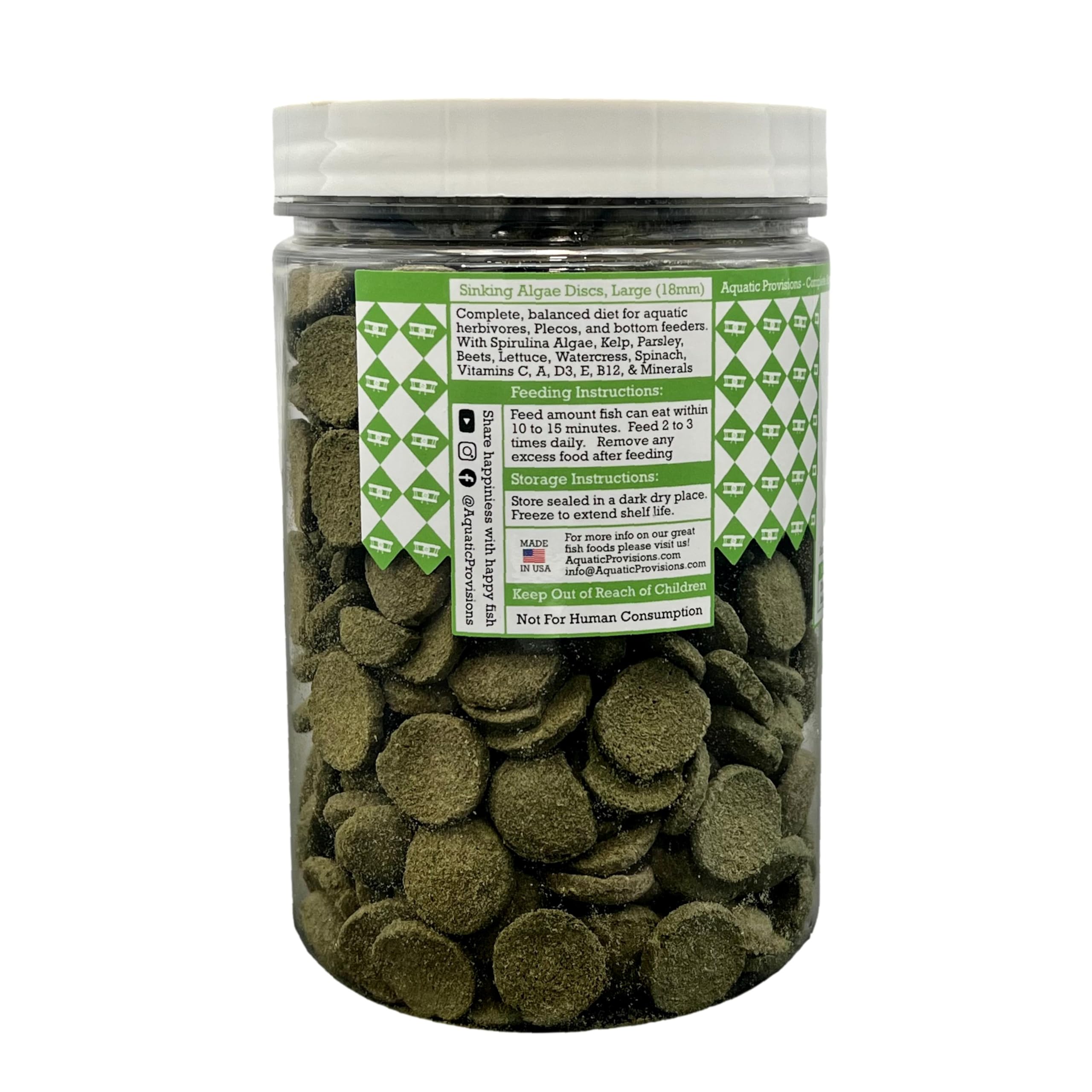 Aquatic Provisions galettes-algue-en-eau, coulent lentement pour nourrir les poissons herbivores.