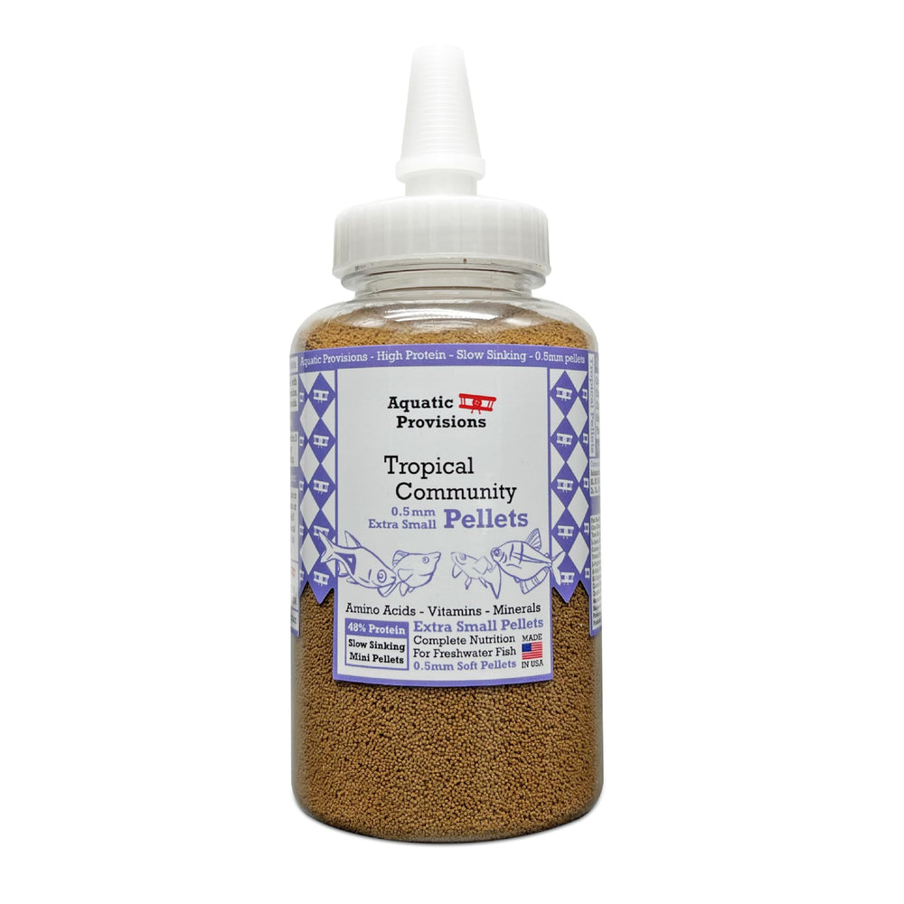 Aquatic Provisions granulés coulants 0,5 mm pour poissons tropicaux, alimentation naturelle.
