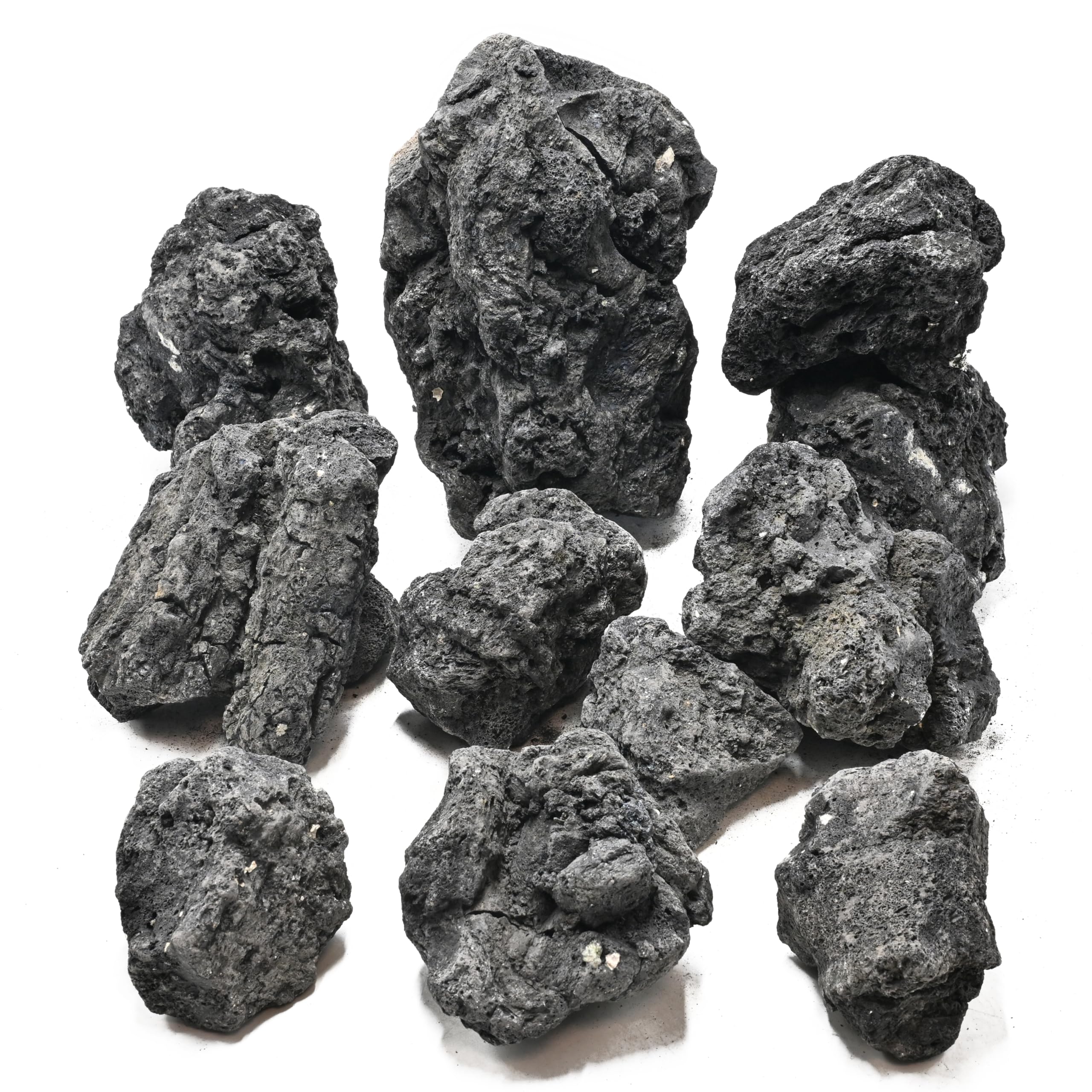 Décorations AQUATIS pour jardin extérieur, roches volcaniques naturelles et robustes.