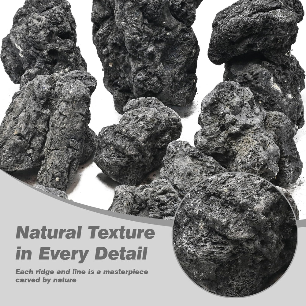 AQUATIS pierres de lave – porosité élevée pour circulation eau et oxygène.