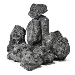Roches volcaniques AQUATIS pour feu de patio, texture naturelle et ambiance conviviale.