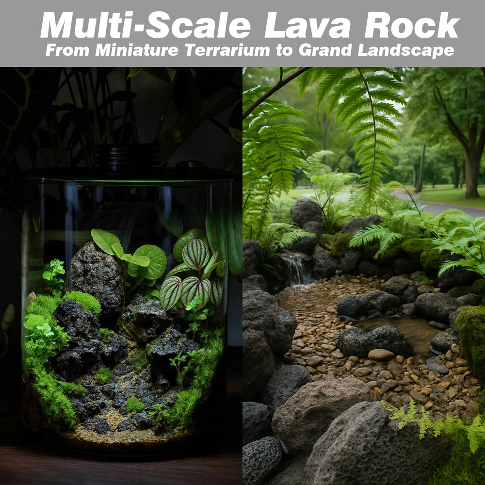 Roches AQUATIS pour succulentes, revêtement décoratif avec drainage amélioré.