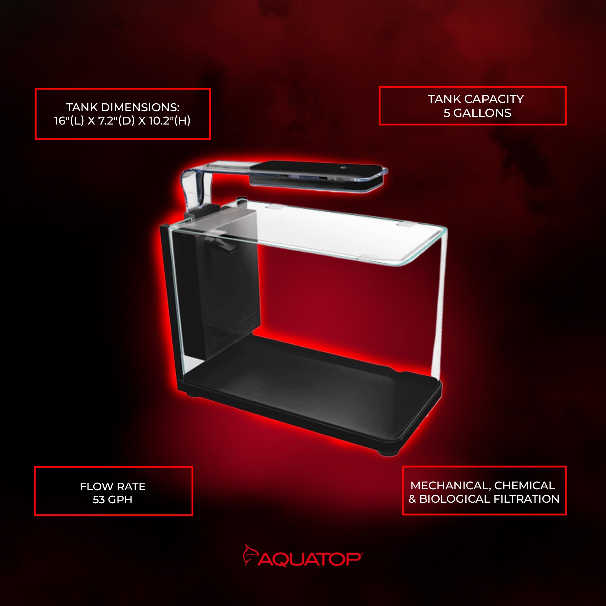 Aquatop Pisces reglage-lumineux-reglable: personnalisation rapide de l'éclairage.