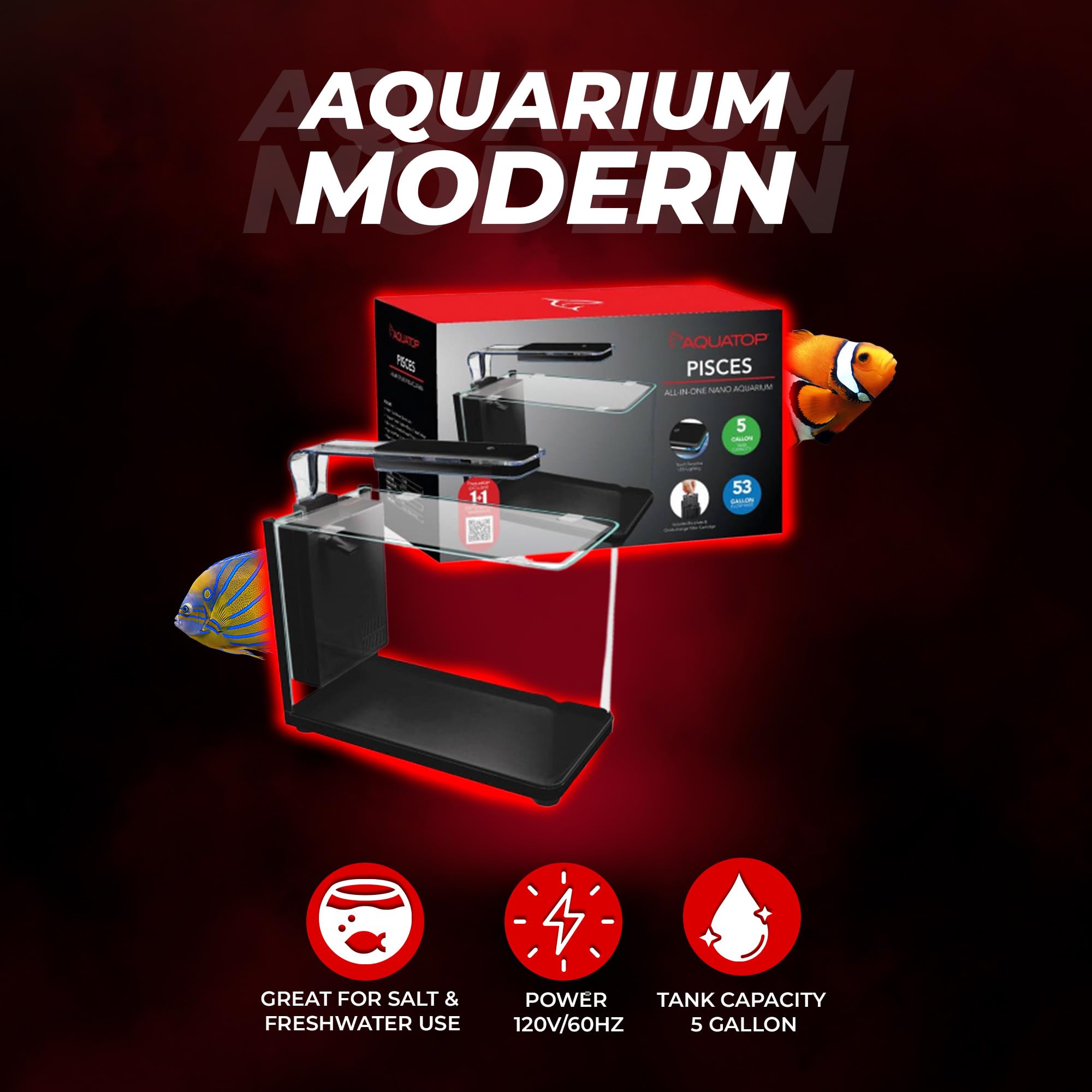 Aquatop Pisces verre-durable: design robuste pour le long terme.