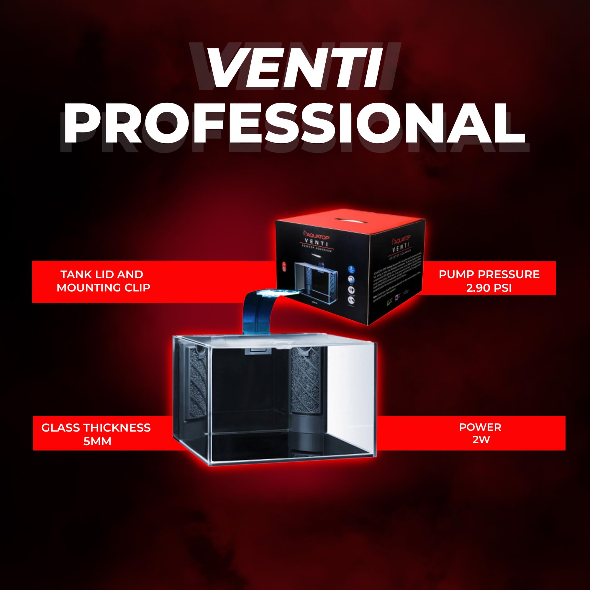 Verre durable et design élégant du kit Aquatop Venti