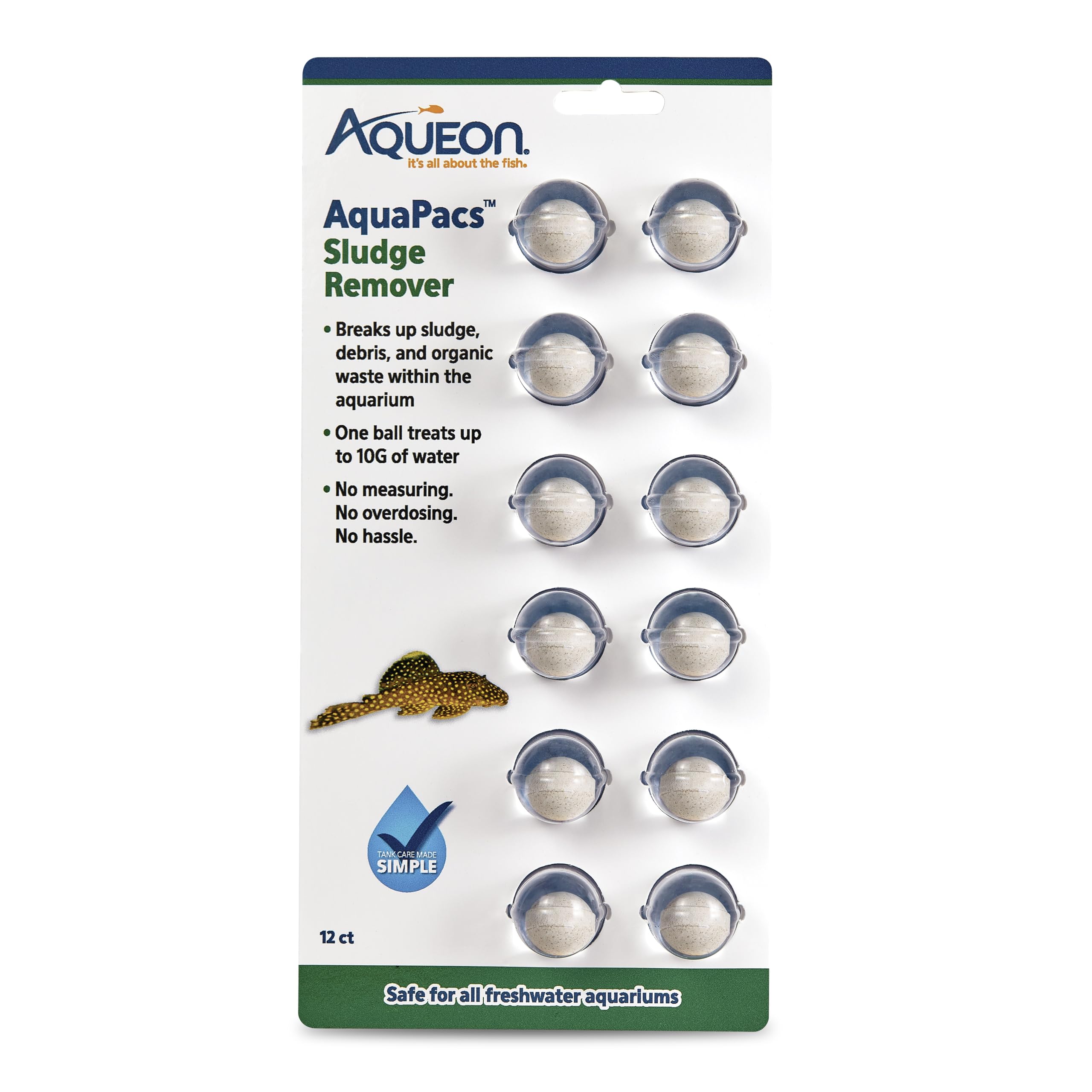 Aqueon AquaPacs Sludge Remover balle 10 g prête à l’emploi pour réduire les sédiments