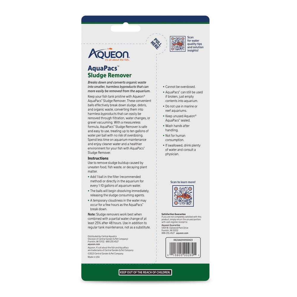 Aqueon AquaPacs Sludge Remover compatible avec poissons et plantes