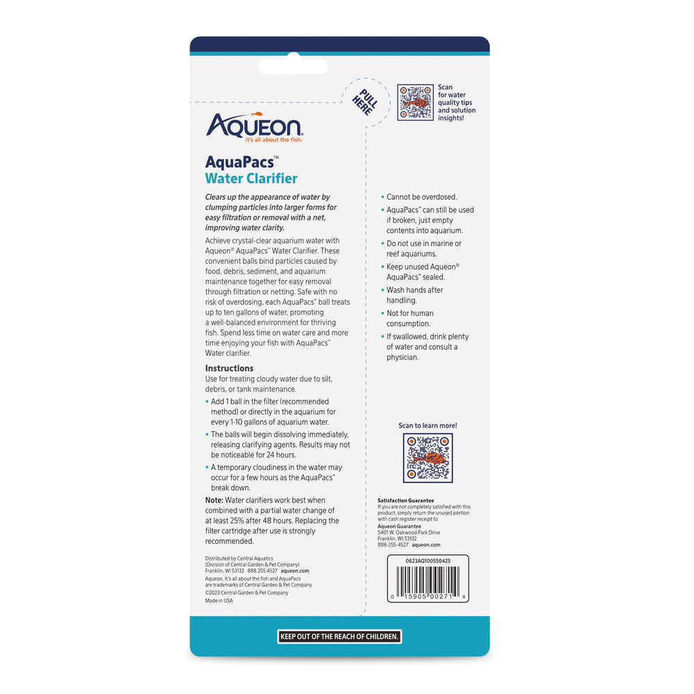 Aqueon AquaPacs : utilisation simple sans surdosage.