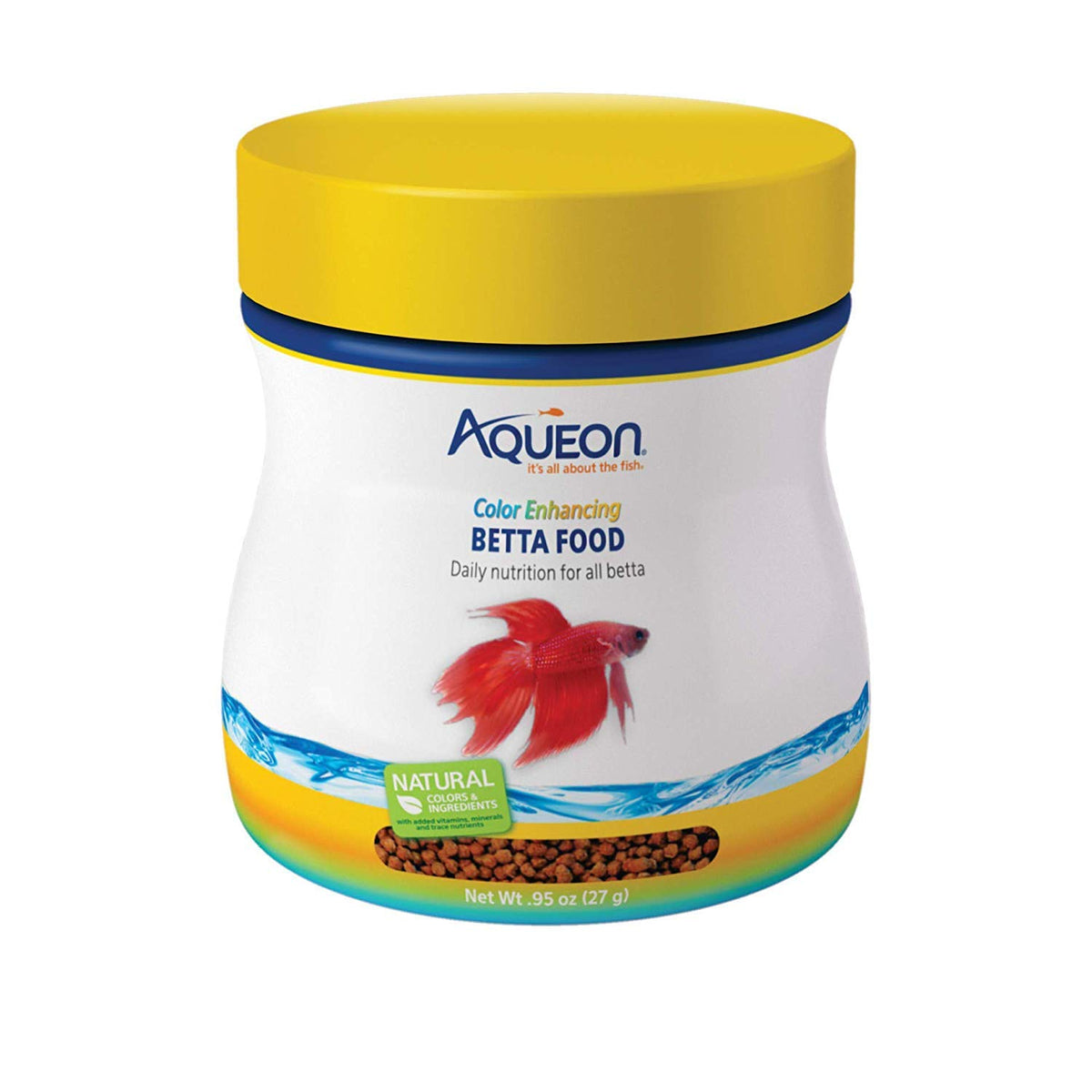 Aqueon Betta pellets couleur naturelle pour sublimer les couleurs du poisson