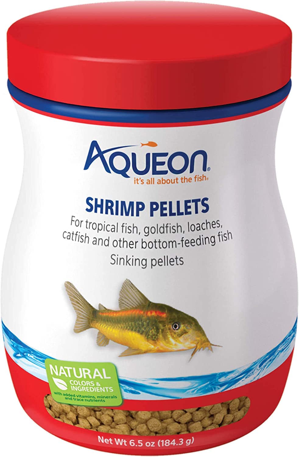 Aqueon granulés pour crevettes, emballage trois paquets, solution pratique pour poissons de fond.