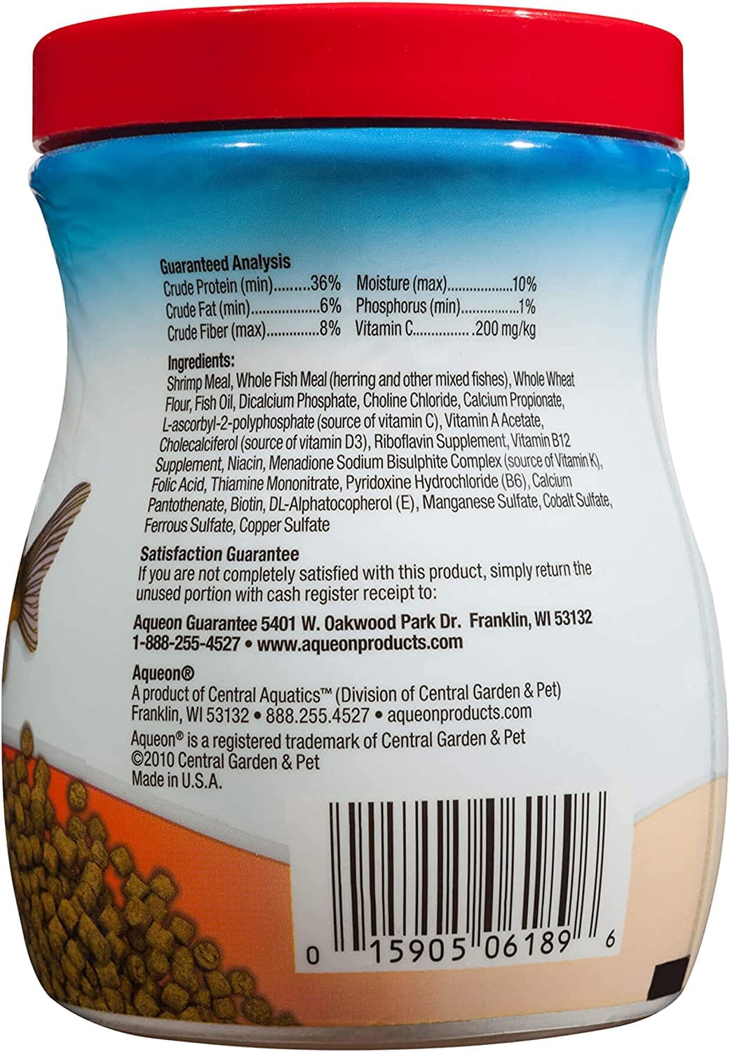 Aqueon granulés crevettes: texture dense, faciles à dévorer pour les poissons.