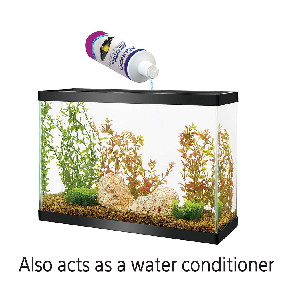 Aqueon Eau-conditionneur – neutralise le chlore et les chloramines.