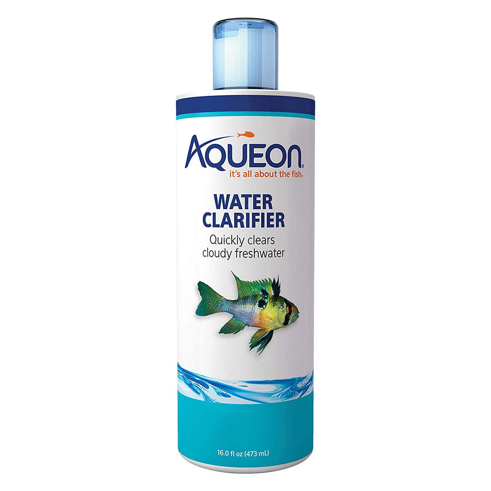Emballage et flacon Aqueon éclaircisseur d'eau pour aquarium.
