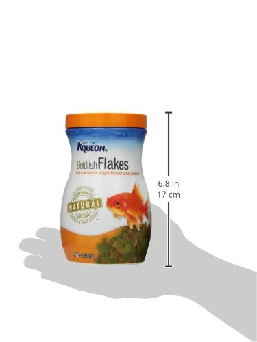 Ingrédients naturels et vitamines des flocons Aqueon pour Poissons Rouges.
