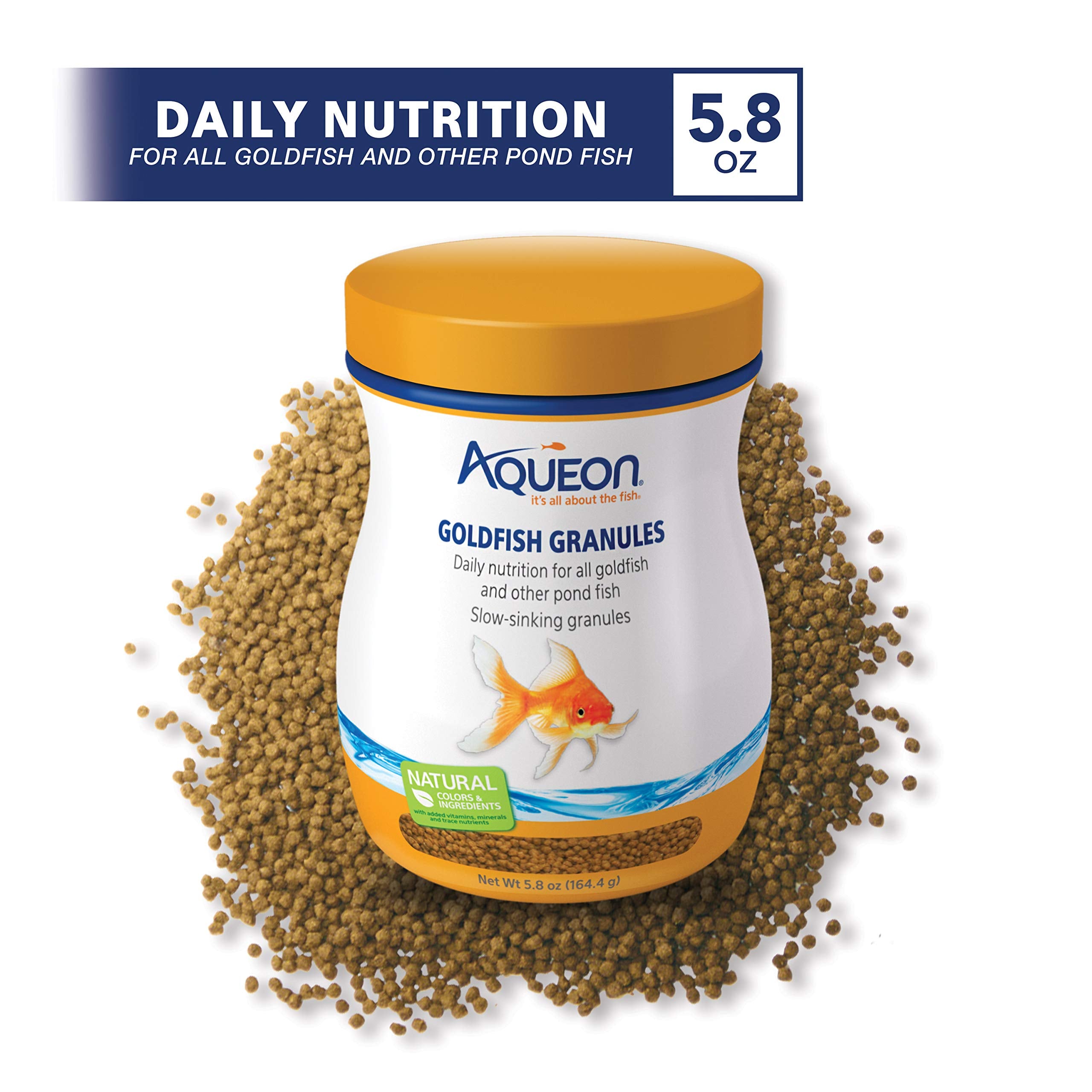 Aqueon: granulés naturels avec vitamines et minéraux.