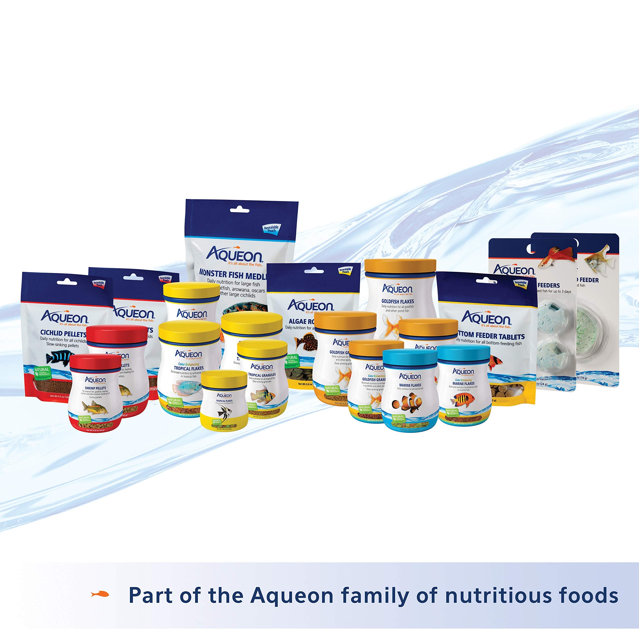 Ingrédients nutritifs Aqueon avec vitamines et minéraux pour les poissons.