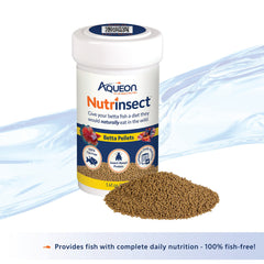 Aqueon Nutrinsect pellets-spiruline-couleur: intensifie les couleurs des poissons.