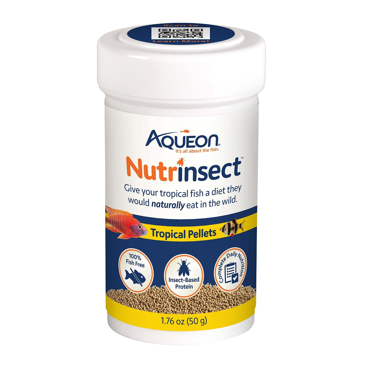 Aqueon Nutrinsect pellets tropicales : appétence élevée pour poissons tropicaux
