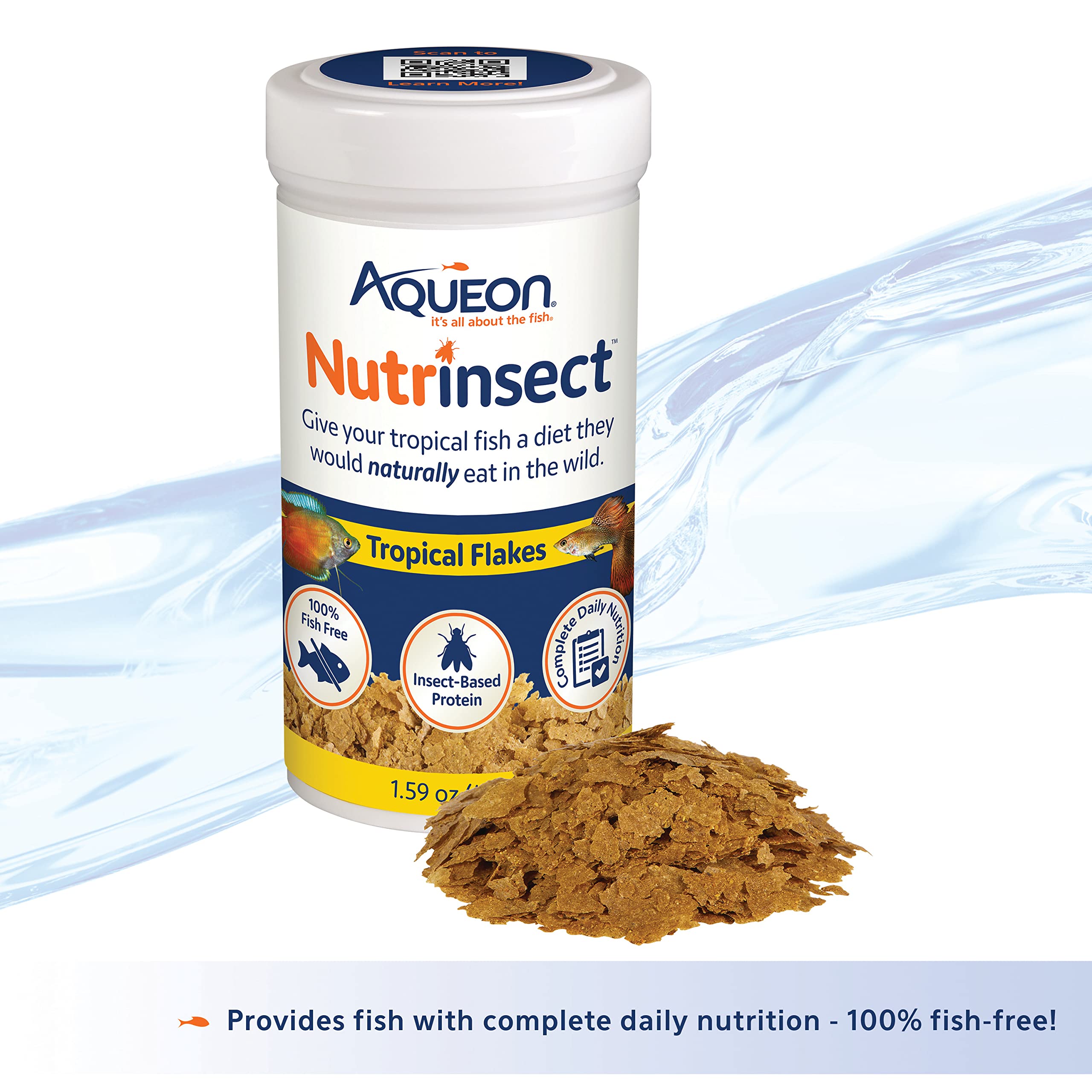 Nutrinsect Aqueon protéines d'insectes premium pour soutenir la croissance des poissons.