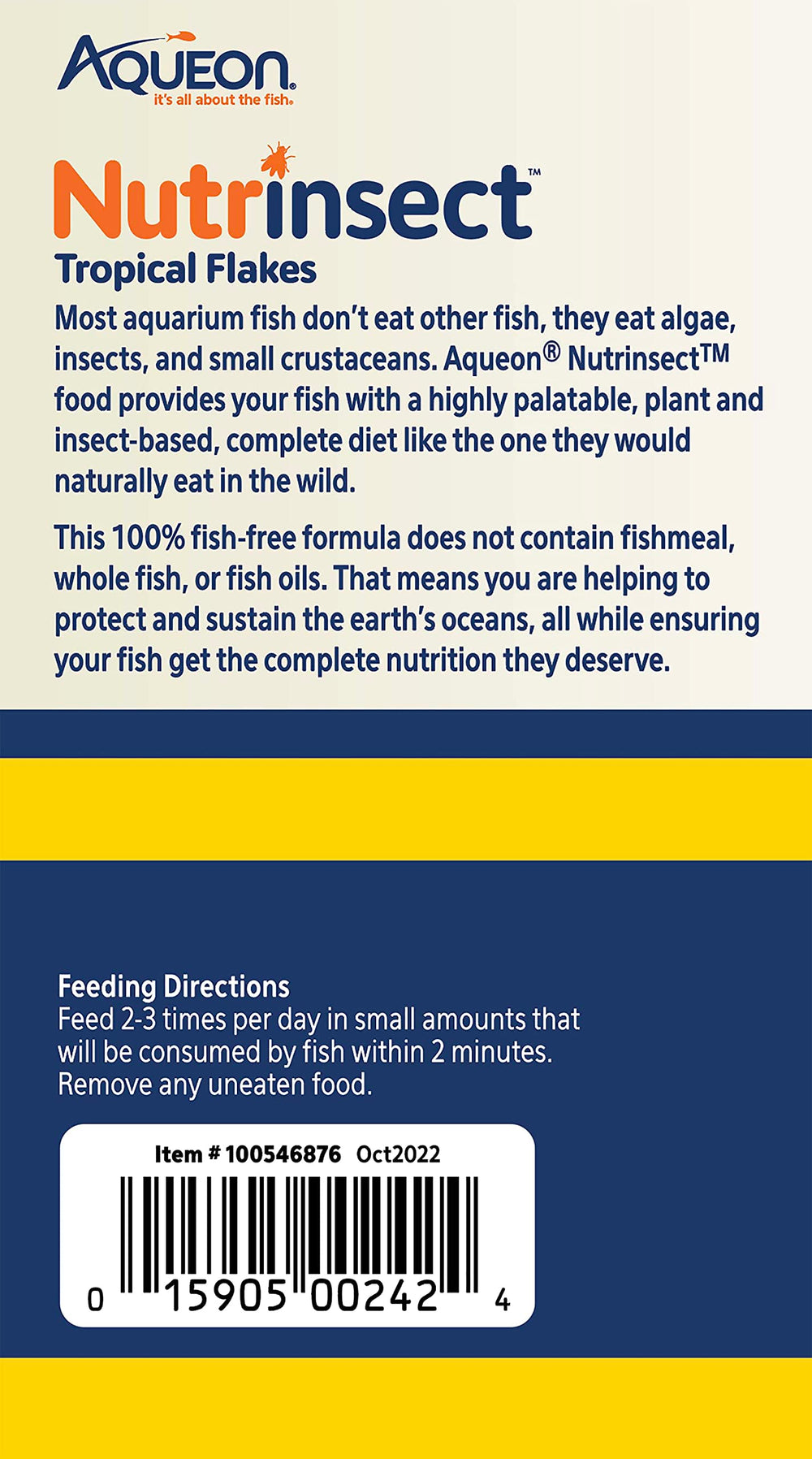 Nutrinsect sans poisson, option respectueuse des océans pour l’aquarium.