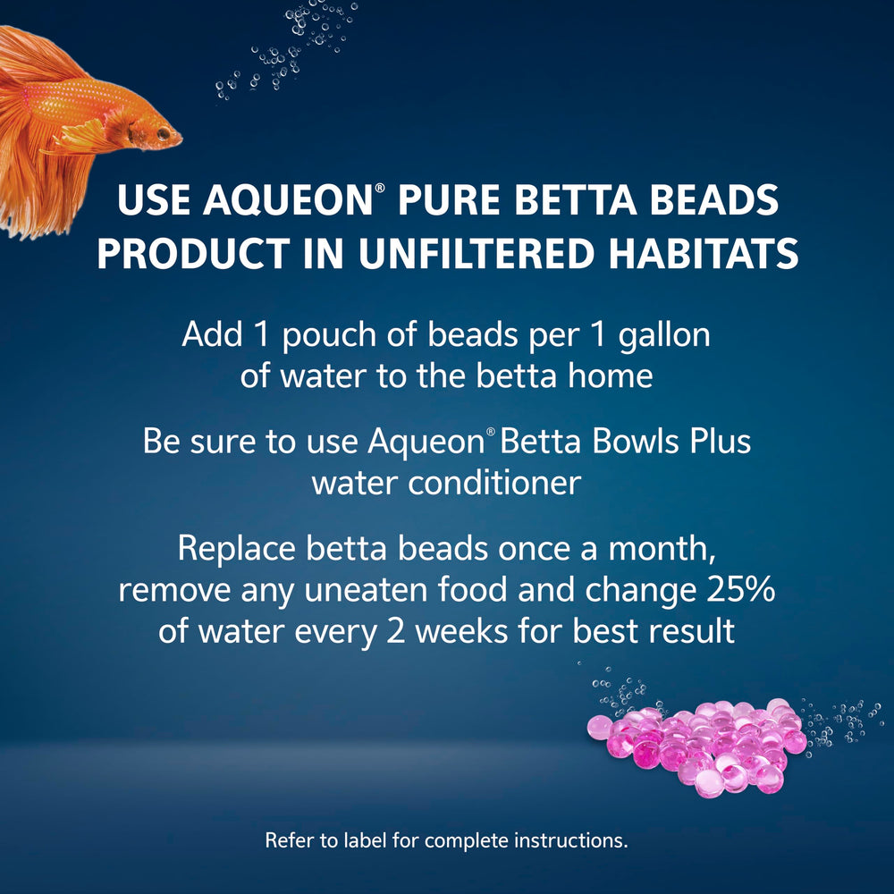Aqueon PURE Betta Beads bioactifs et enzymes pour un habitat clair