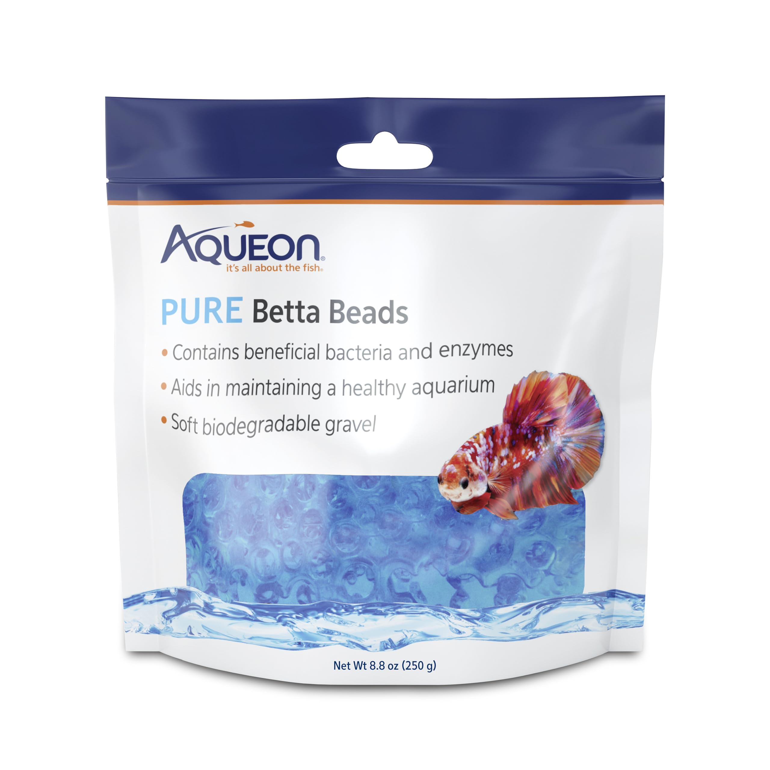 Aqueon Pure Betta Beads, boules bleues stimulent l'exploration du betta