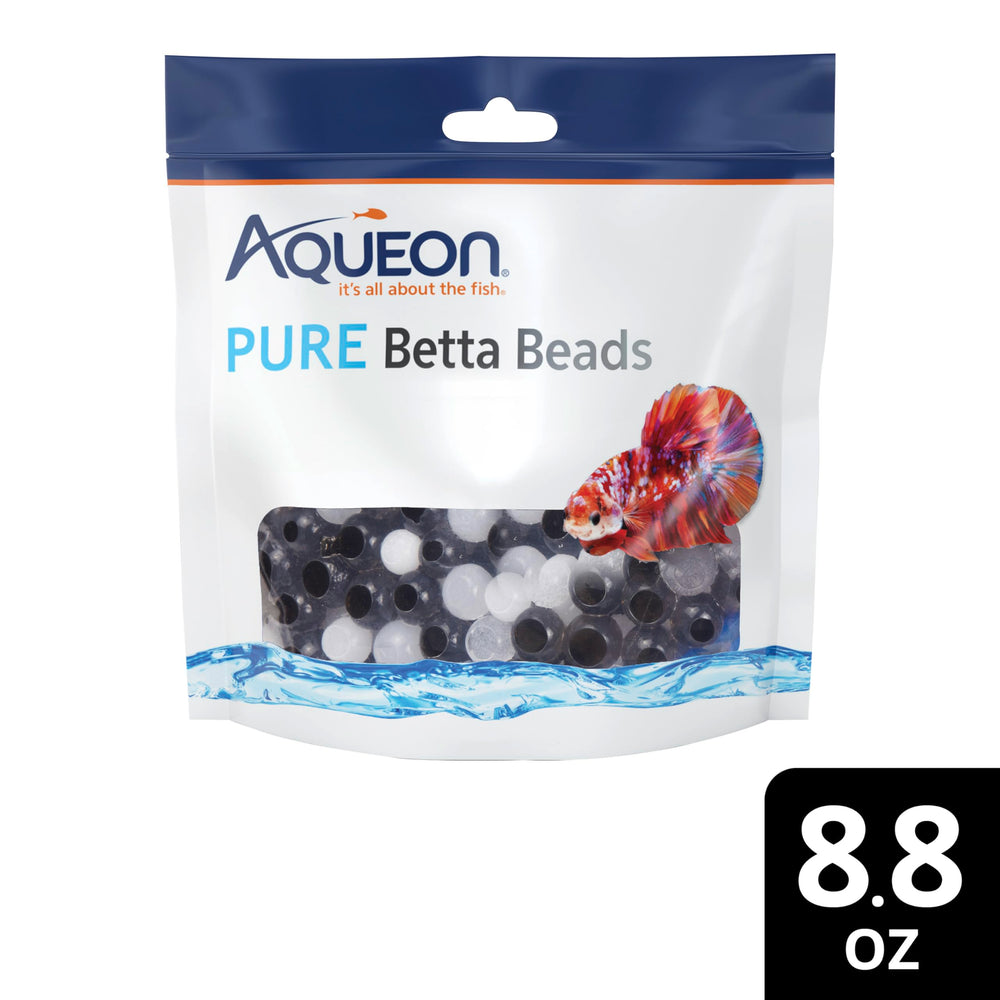 Aqueon PURE Betta Beads déco aquarium, s'harmonise avec plantes et décor tout en restant actif.