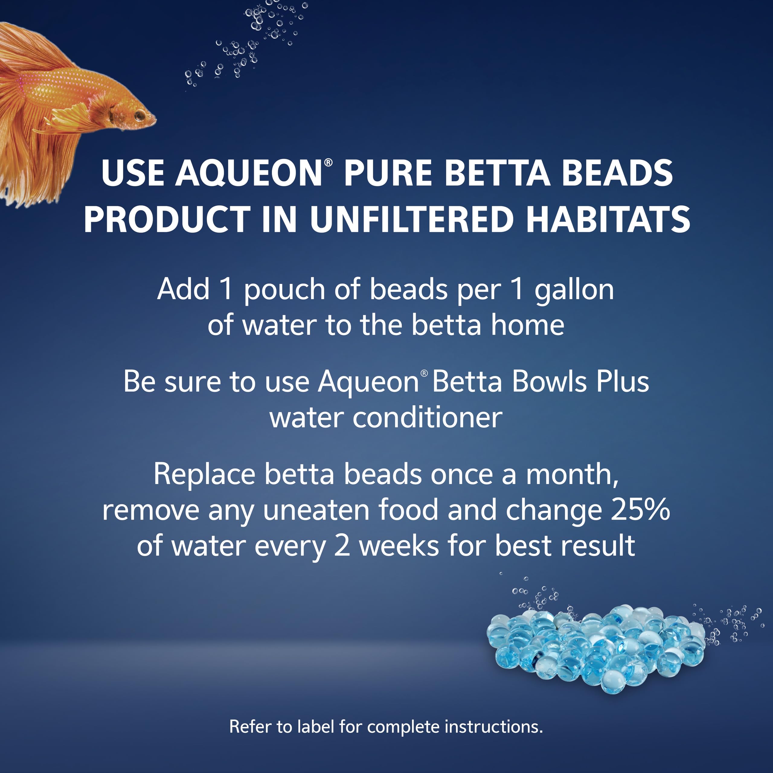Aqueon Pure Betta Beads, boules dans eau non filtrée, eau potentiellement plus claire