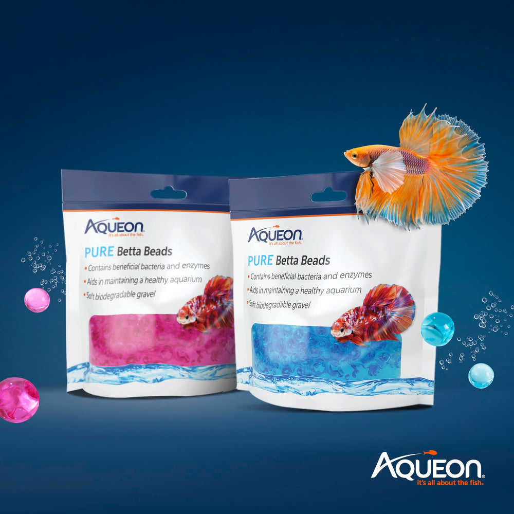 Aqueon PURE Betta Beads perles rose vif pour décor attrayant