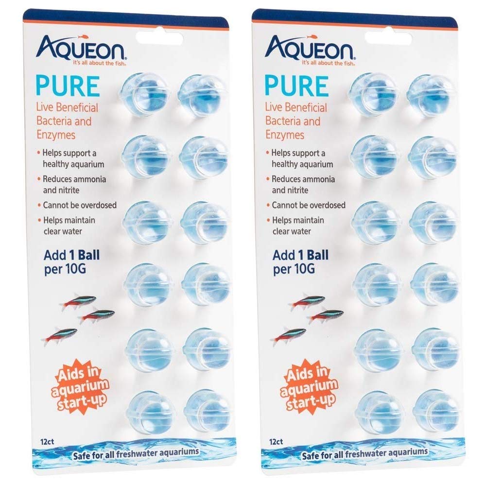 Aqueon Pure: boules de bactéries vivantes pour filtration biologique.