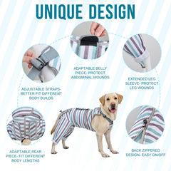 Arblina combinaison rétablissement chien dos: couverture complète et prévention du lèchage.