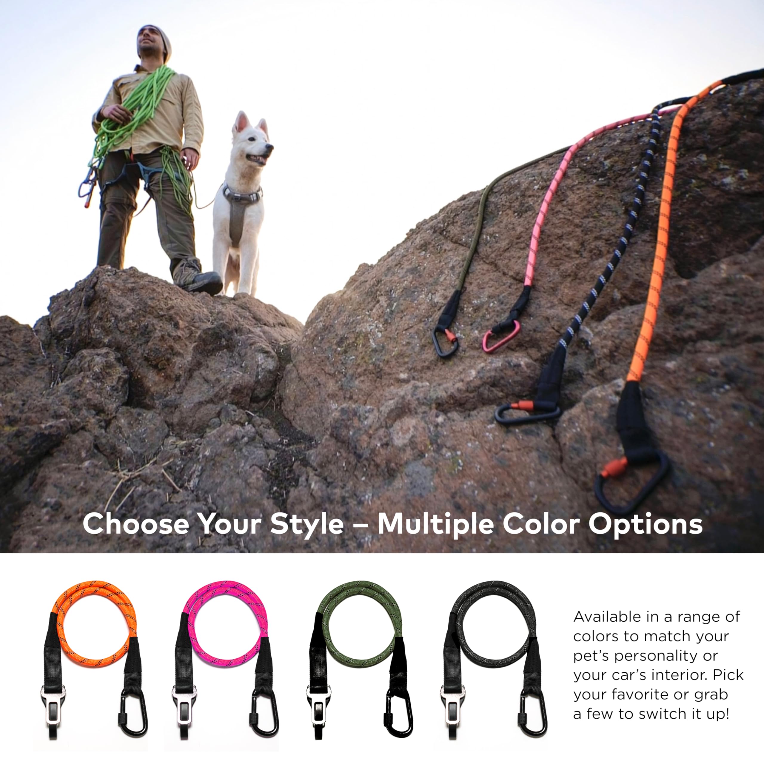 ARCA PET ceinture chien voiture longueur reglable pour vehicule
