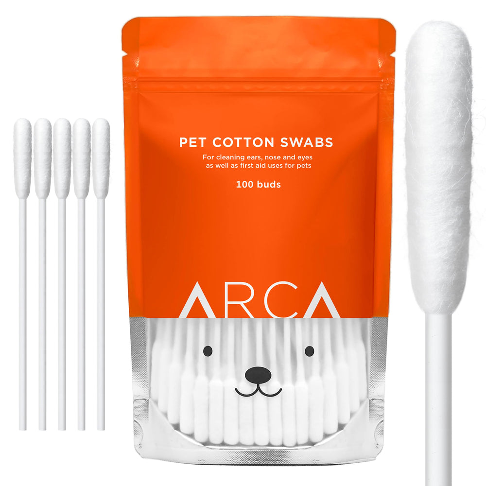 ARCA PET coton-tiges pour oreilles; pointe longue pour un nettoyage précis.