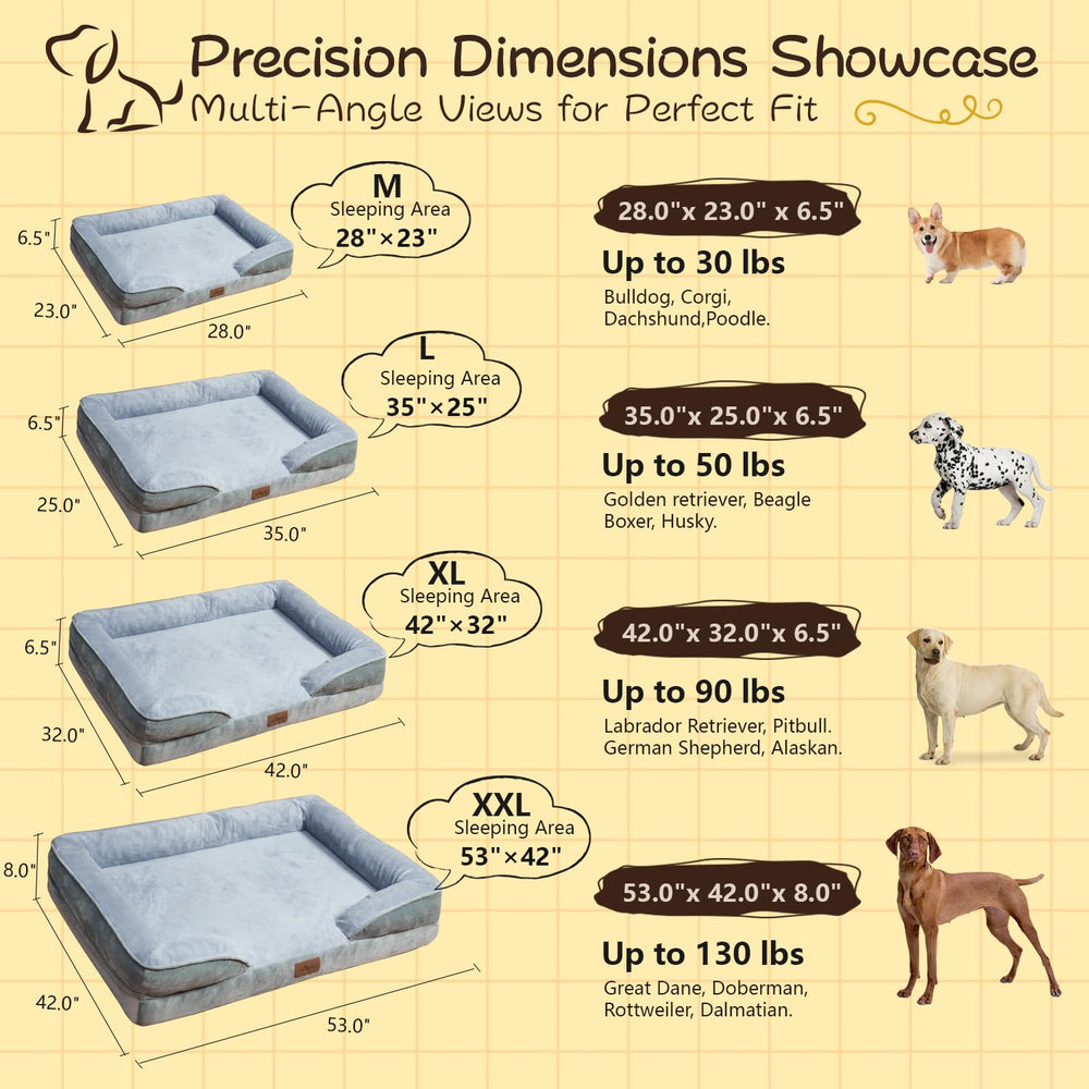 ARHAT lit chien tissu résistant anti-déchirure et anti-rongeur pour chiens actifs