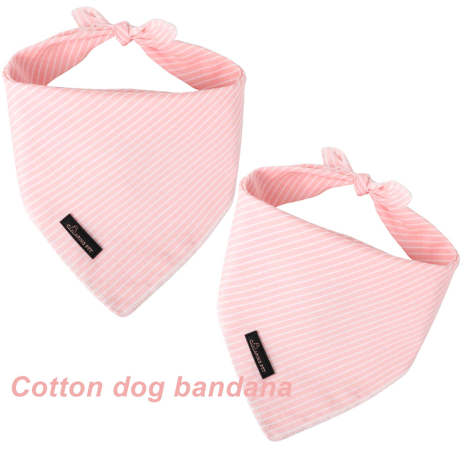 Détail ourlet blanc Aring Pet bandana, finition soignée et durable.