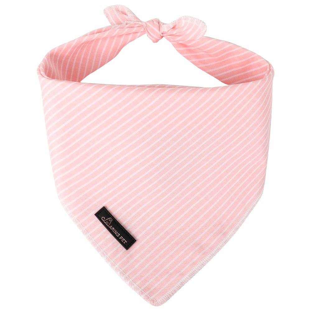 Aring Pet bandana été rose pâle sur chien, style frais et confortable.