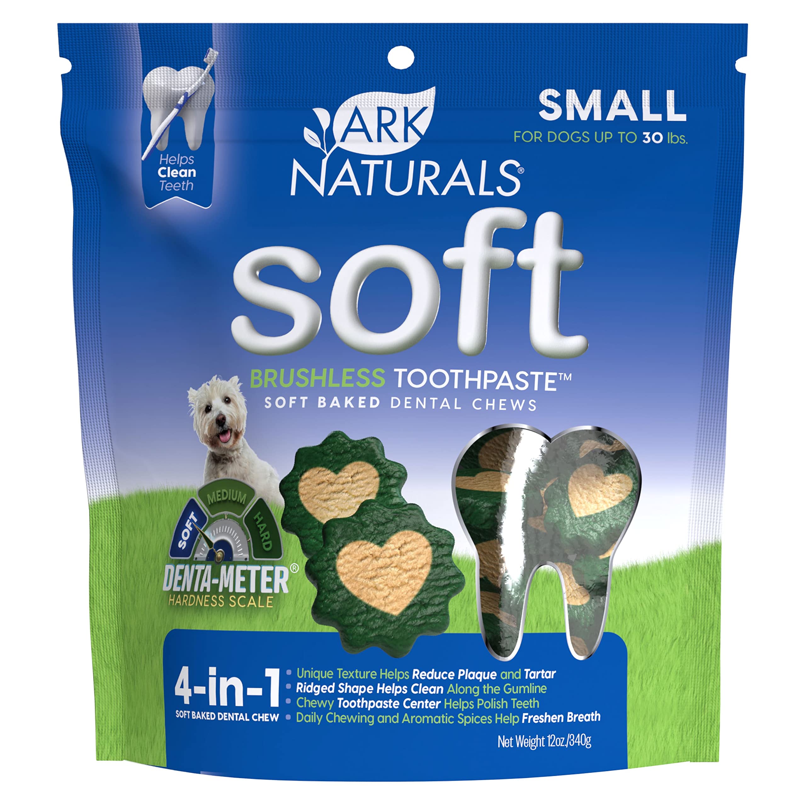 Ark Naturals texture douce et friandise dentaire aidant à réduire la plaque pendant le mâchage