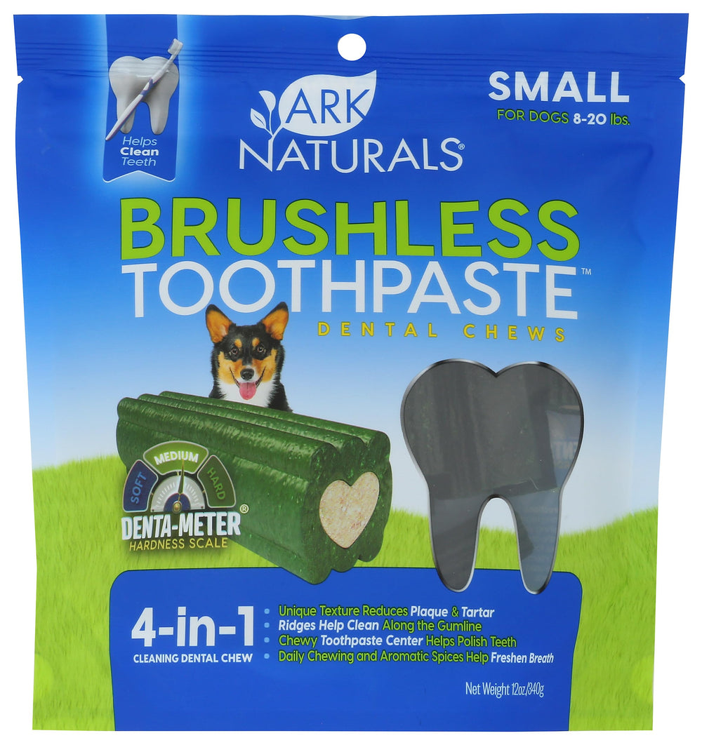 Ark Naturals dentifrice sans brosse pour petit chien, nettoie en mâchant